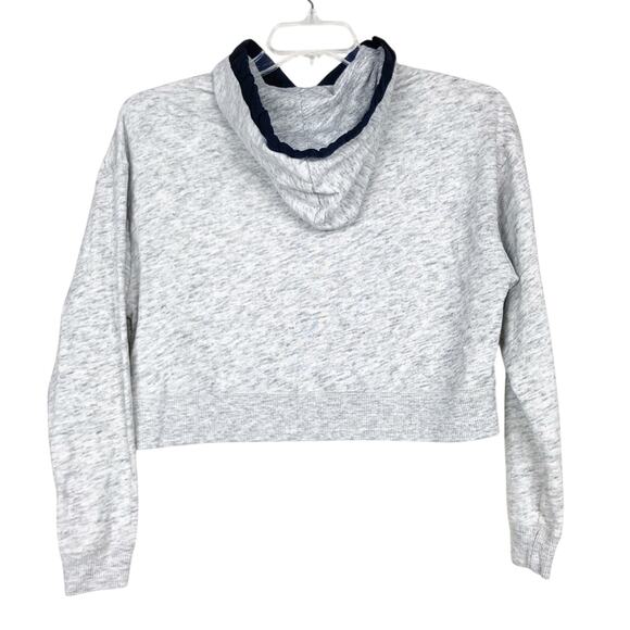 Hollister Gray Spell Out Cropped Hoodie Sz XS - Picture 3 of 7